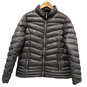 Nuage Lightweight Down Jacket, Diamond Pattern, Gray Black, L/XL
